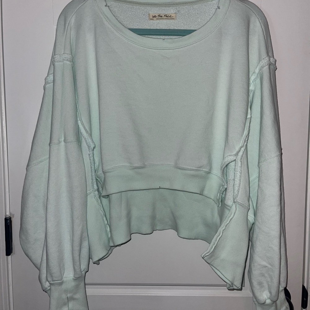 We The Free Light Green Women's cropped Camden Sweatshirt